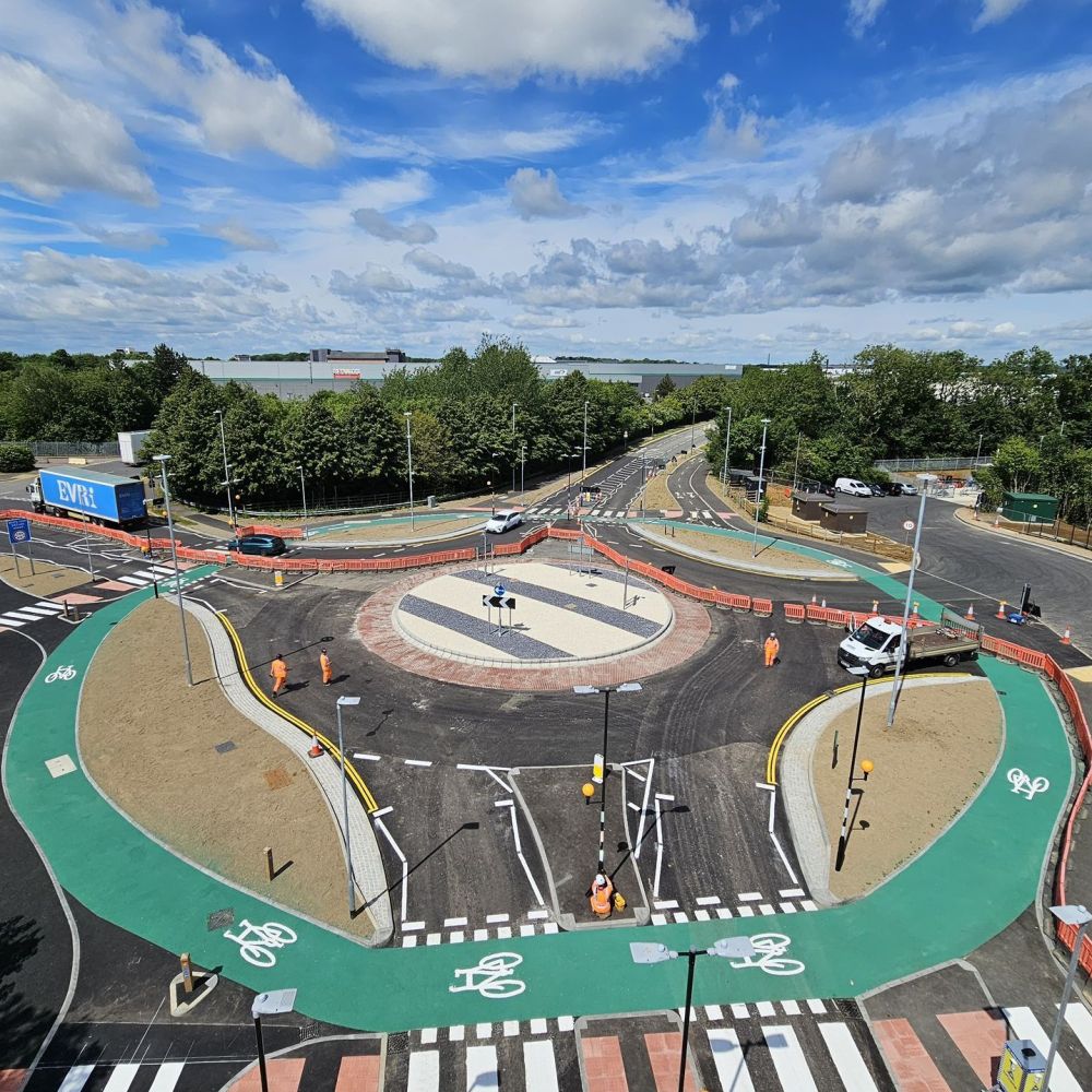 Ringway Hertfordshire Delivers Dutch-Style Roundabout Ahead of Target